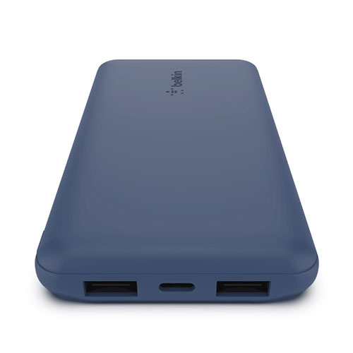 Belkin Boost Charge 3-Port Powerbank 10K + USB-A to USB-C kábel - Blue 