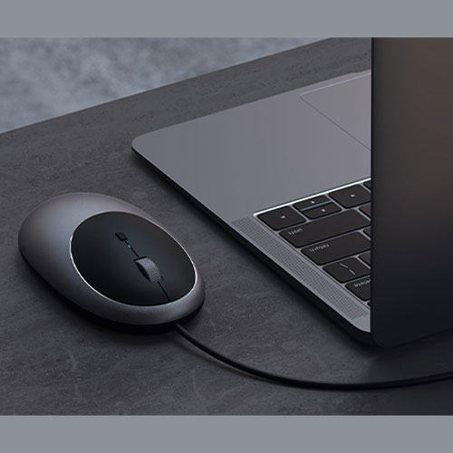 Satechi myš C1 USB-C Wired Mouse - Space Gray 