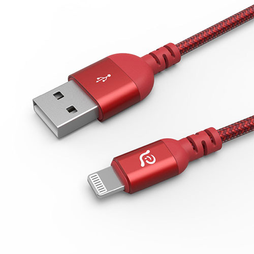Adam Elements kábel PeAk III 120B Lightning to USB 1,2m - Red 