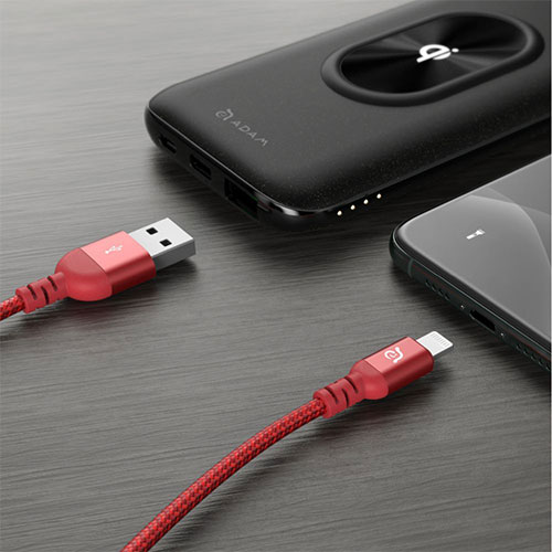 Adam Elements kábel PeAk III 120B Lightning to USB 1,2m - Red 