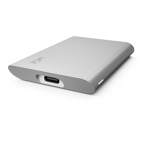 LaCie Portable SSD 1TB USB-C - Moon Silver 