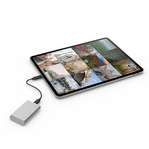 LaCie Portable SSD 1TB USB-C - Moon Silver 