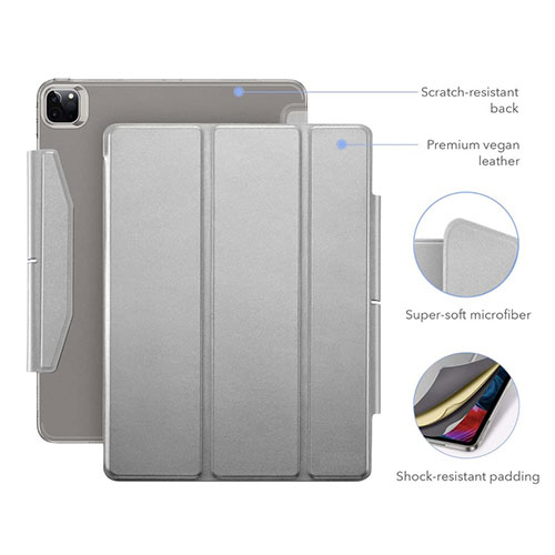 ESR puzdro Ascend Trifold Case pre iPad Pro 12.9" 2021/2022 - Silver Gray 