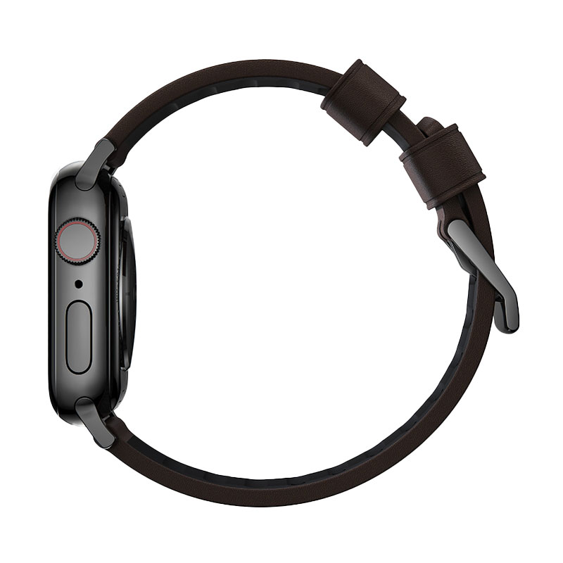Nomad kožený remienok pre Apple Watch 44-49mm - Active Pro Brown Black Hardware 