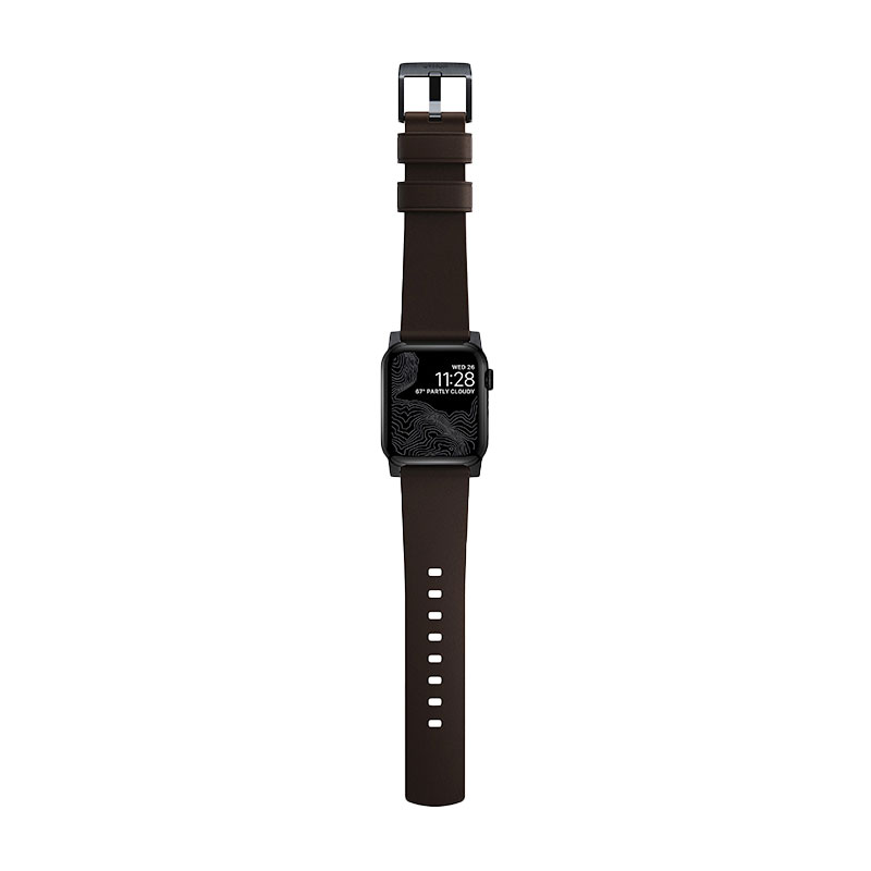 Nomad kožený remienok pre Apple Watch 44-49mm - Active Pro Brown Black Hardware 