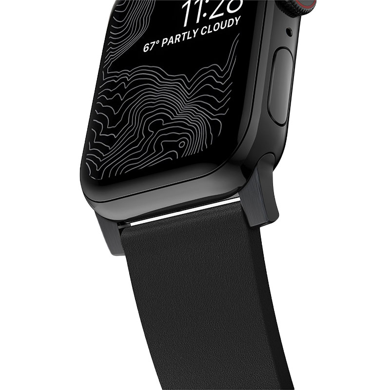 Nomad kožený remienok pre Apple Watch 42/44/45 mm - Active Pro Black/Black Hardware 