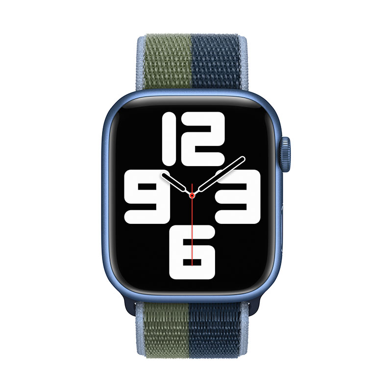 Apple Watch 45mm Abyss Blue/Moss Green Sport Loop - Regular 