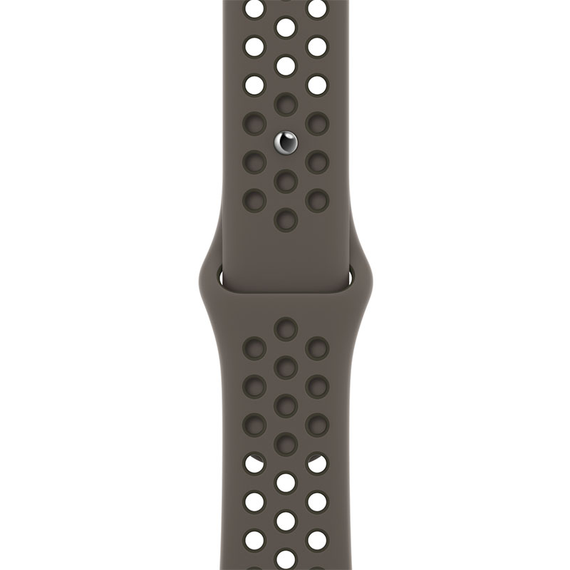 Apple Watch 45mm Midnight Olive Gray/Cargo Khaki Nike Sport Band - Regular 