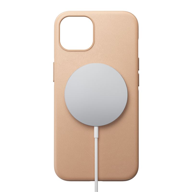 Nomad kryt Modern Leather Case Magsafe pre iPhone 13 - Natural