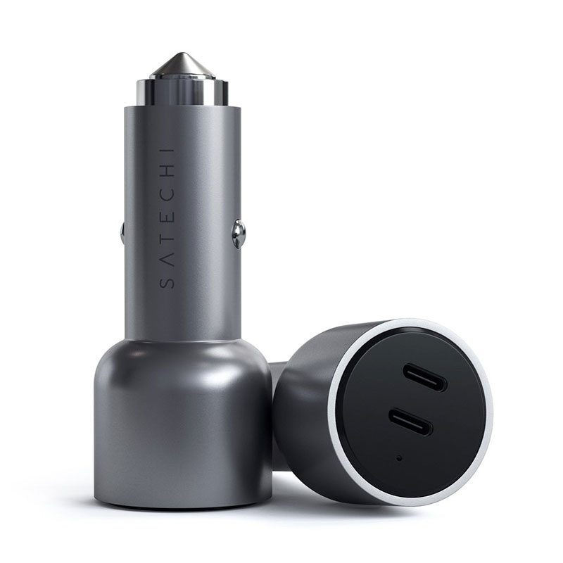 Satechi 40W Dual USB-C PD Car Charger - Space Gray 