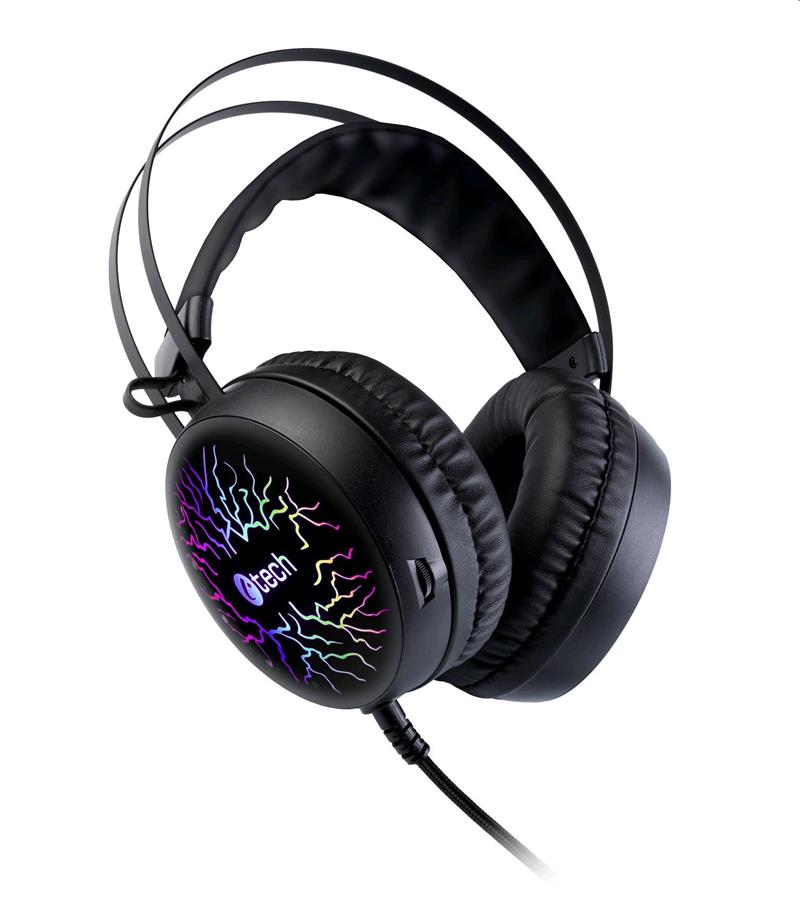 Herná sluchátka C-TECH Astro (GHS-16), casual gaming, LED, 7 farebné podsvietenie 