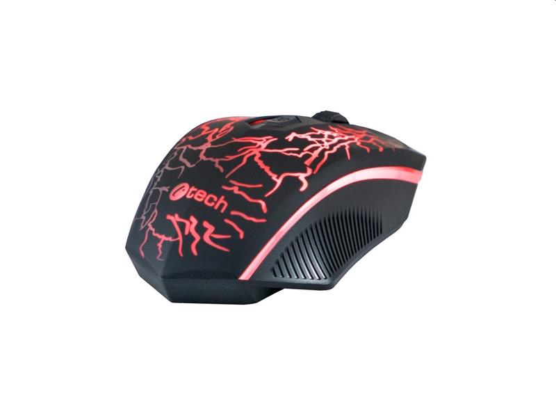 Herná myš C-TECH Tychon (GM-03P), casual gaming, herná, 7 farebné podsvietenie, 3200DPI, USB 