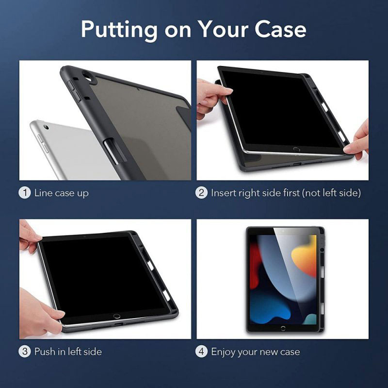 ESR puzdro Rebound Hybrid Case Pro pre iPad 10.2" 2019/2020/2021 - Black 