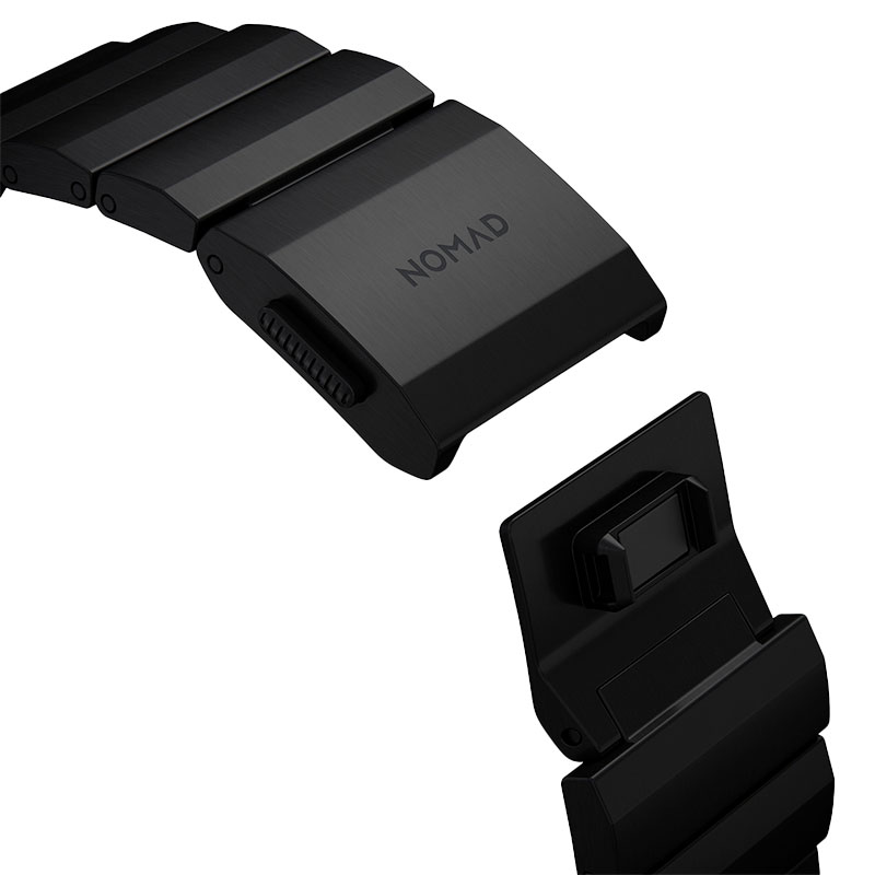 Nomad remienok pre Apple Watch 42/44/45 mm - Titanium Band/Black Hardware 