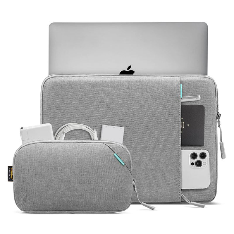 Tomtoc puzdro Recycled Sleeve with Pouch pre Macbook Pro/Air 13" - Gray 