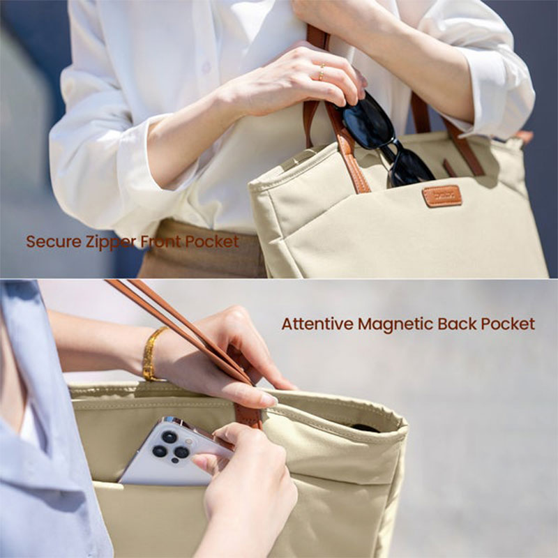 TomToc taška Versatile T23 Tote Bag pre Macbook Pro 16" M1 M2 M3 M4 - Khaki 