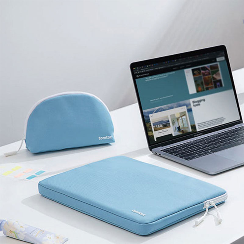 Tomtoc puzdro Lady Shell Series with Pouch pre Macbook Pro/Air 13" - Blue 