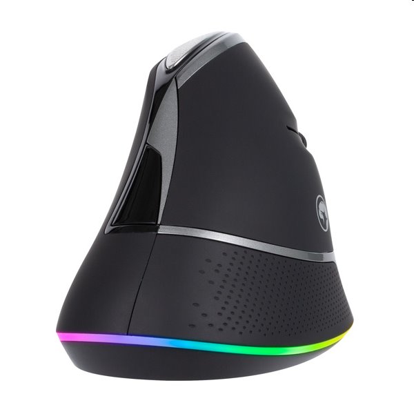 Marvo Myš M708W, 2400DPI, 2.4 [GHz], optická, 7tl., bezdrôtová, čierna, vstavaná batéria, podsvietená, ergonomická, vert 