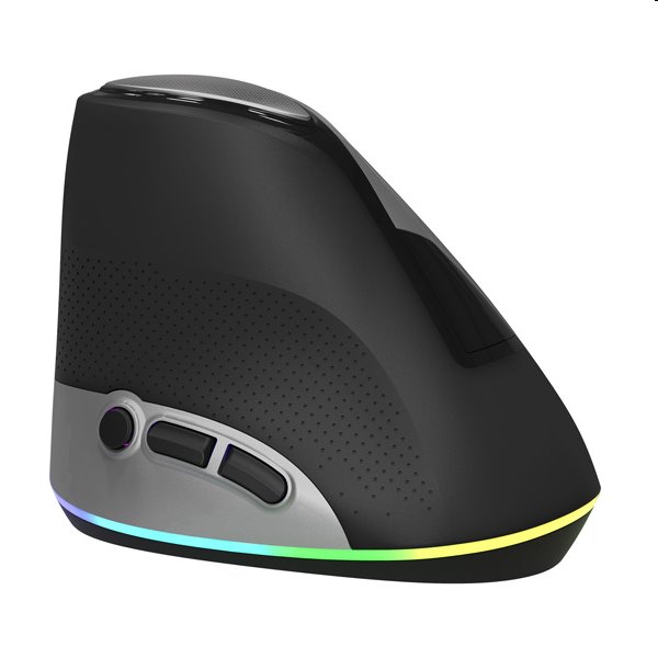 Marvo Myš M708W, 2400DPI, 2.4 [GHz], optická, 7tl., bezdrôtová, čierna, vstavaná batéria, podsvietená, ergonomická, vert 