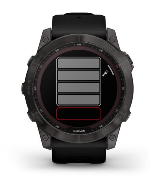 Garmin fenix 7X Sapphire Solar,  Titan Carbon Gray/  Black Silicone Band 