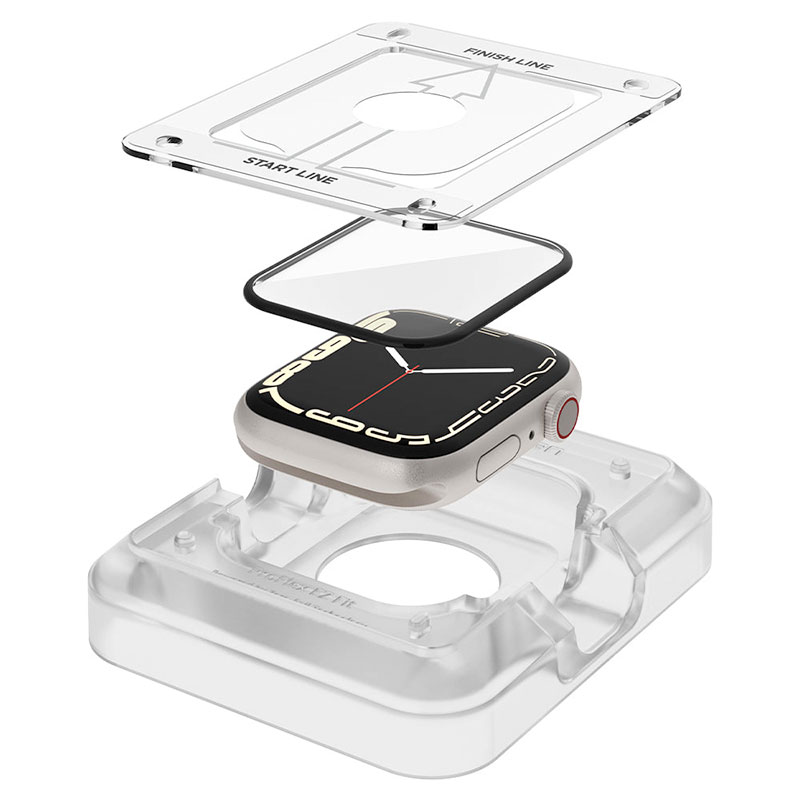 Spigen ochranné sklo Pro Flex pre Apple Watch 7/8 45mm - Clear 