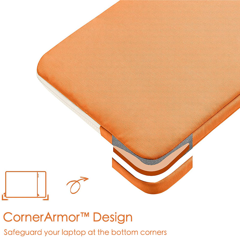 Tomtoc puzdro Lady Sleeve with Pouch pre Macbook Pro 14" M1/M2/M3 - Orange 
