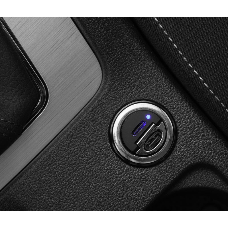 FIXED Autonabíjačka s 2x USB-C výstupom, PD30W - čierna 
