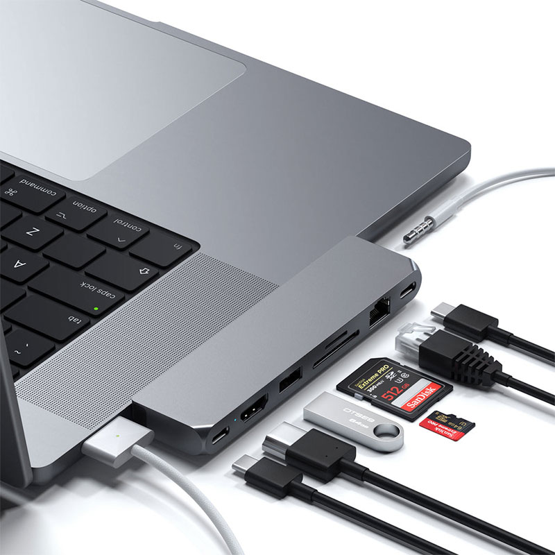 Satechi USB-C Pro Hub Max Adapter - Space Gray Aluminium 