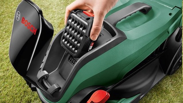 BOSCH CityMower 18V-32-300,  akumulátorová sekačka na trávu,  18 V,  šířka střihu 32 cm,  výška střihu 30–60 mm,  aku 4.0 Ah 