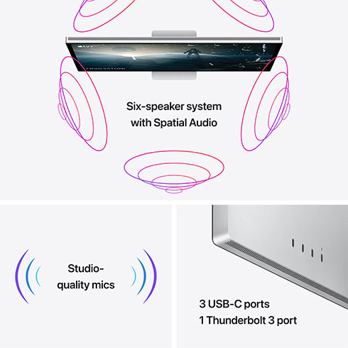 Apple Studio Display - Sklo s nanotextúrou - Stojan s nastaviteľným náklonom a výškou 