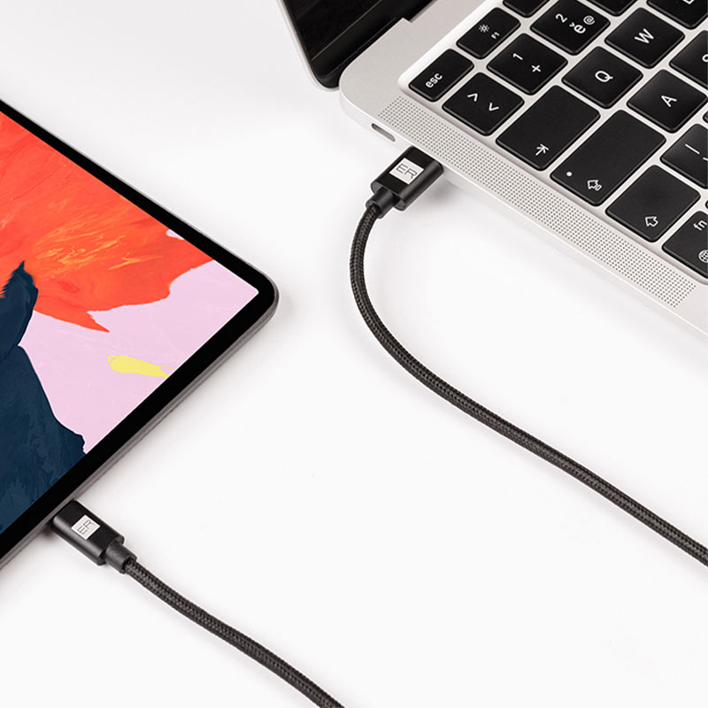 ER POWER kábel USB-C to Lightning 1.2m - Black 