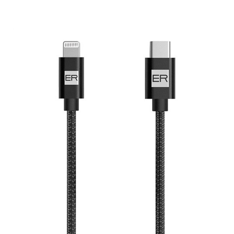 ER POWER kábel USB-C to Lightning 1.2m - Black 