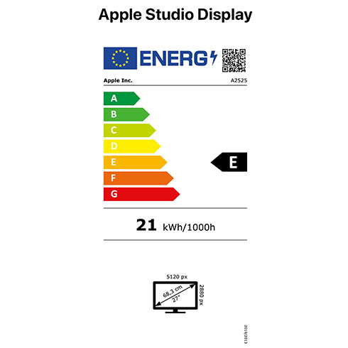 Apple Studio Display - Štandardné sklo - Stojan s nastaviteľným náklonom a výškou 