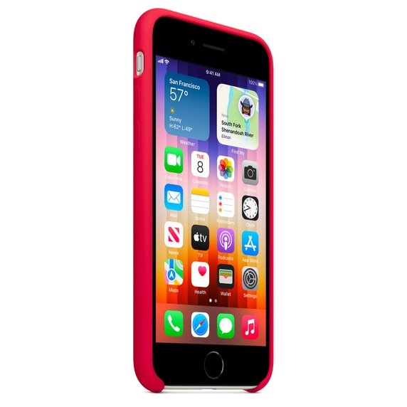 Apple iPhone SE/8/7 Silicone Case - (PRODUCT)RED 