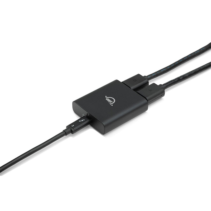 OWC Thunderbolt Dual DisplayPort Adapter Up to 8K - Black 