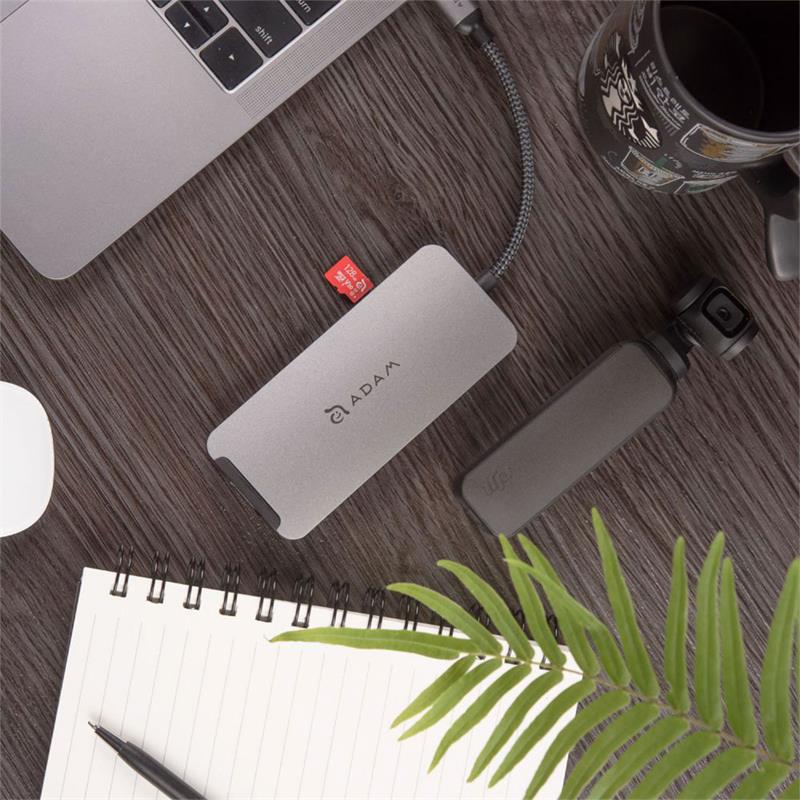 Adam Elements USB-C multiport hub CASA 8 in 1 - Grey 