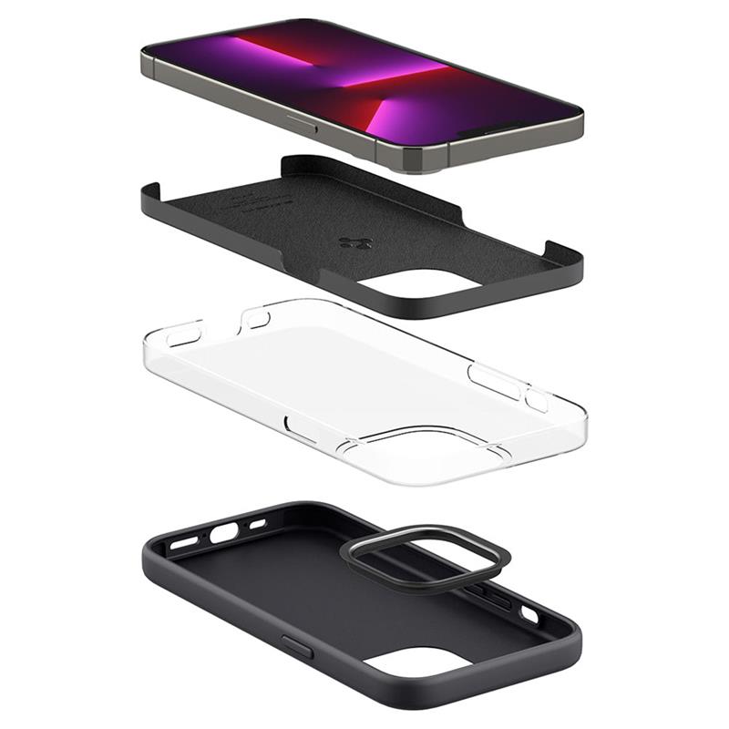 Spigen kryt Silicone Fit pre iPhone 13 Pro - Black 