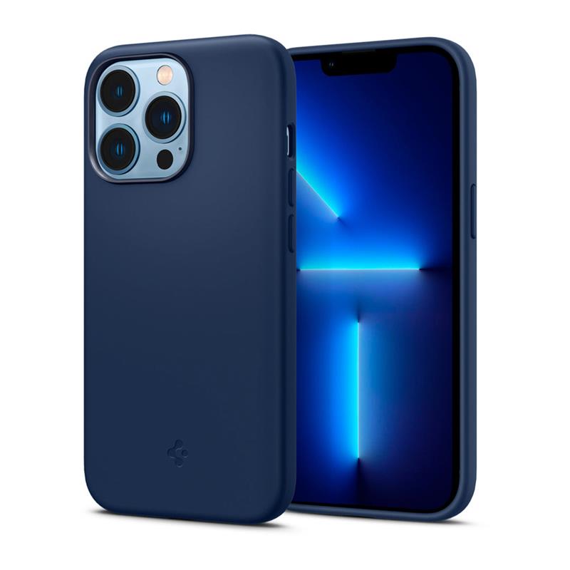 Spigen kryt Silicone Fit pre iPhone 13 Pro - Navy Blue 