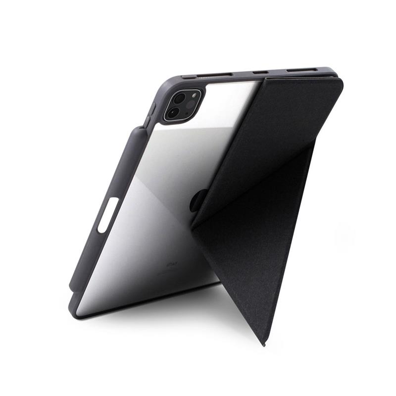 iStores by EPICO Clear Flip Case iPad Pro 12,9" (2018,,2020,2021,2022)/ iPad Air 13" (M2) - čierna transparetná 
