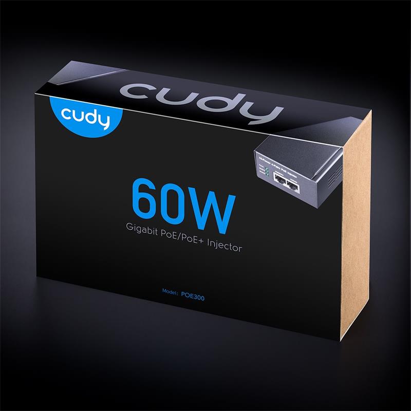 Cudy 60W Gigabit PoE+/PoE Injector 