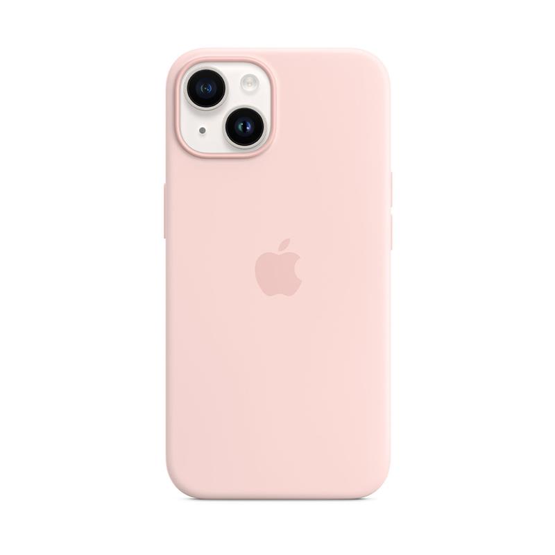 Apple iPhone 14 Silicone Case with MagSafe - Chalk Pink 