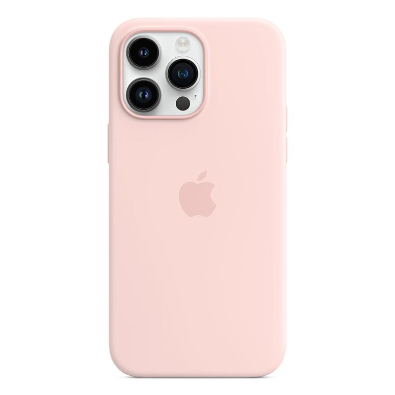 Apple iPhone 14 Pro Max Silicone Case with MagSafe - Chalk Pink 