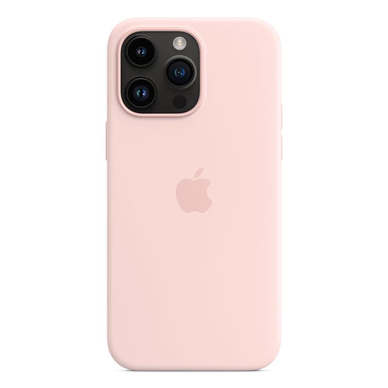 Apple iPhone 14 Pro Max Silicone Case with MagSafe - Chalk Pink 