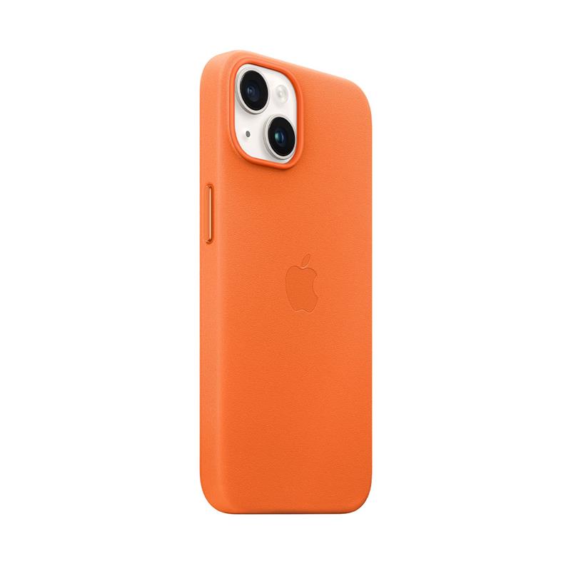 Apple iPhone 14 Leather Case with MagSafe - Orange 