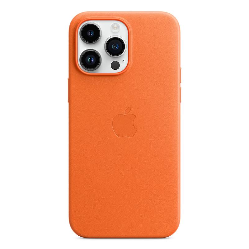 Apple iPhone 14 Pro Max Leather Case with MagSafe - Orange 