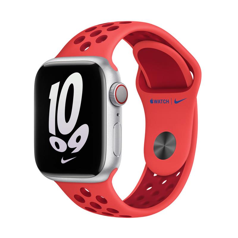 Apple Watch 45mm Bright Crimson/Gym Red Nike Sport Band 