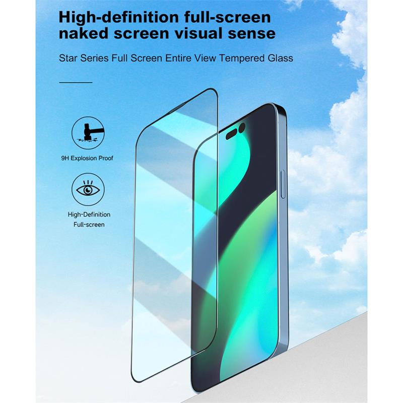 Devia ochranné sklo Star Series pre iPhone 14 Pro Max - Black Frame 