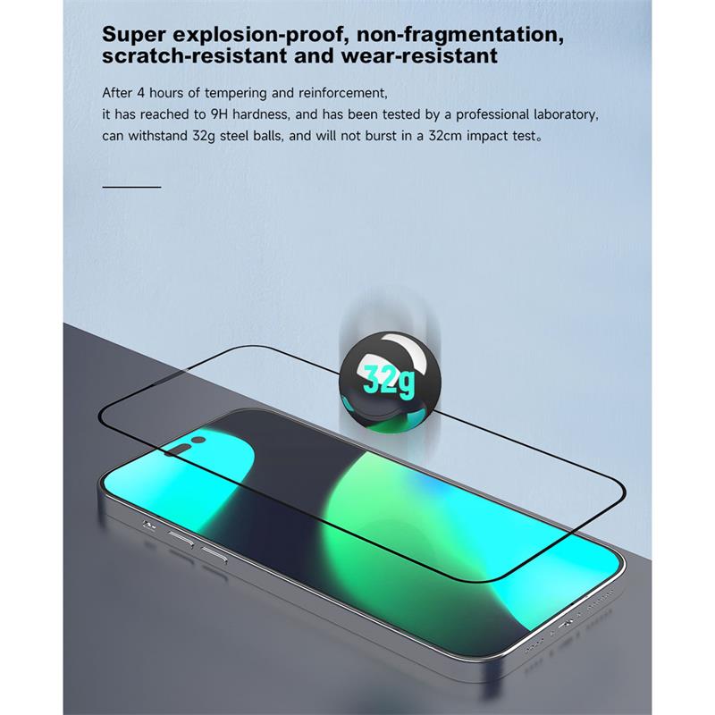 Devia ochranné sklo Star Series pre iPhone 14 Pro Max - Black Frame 