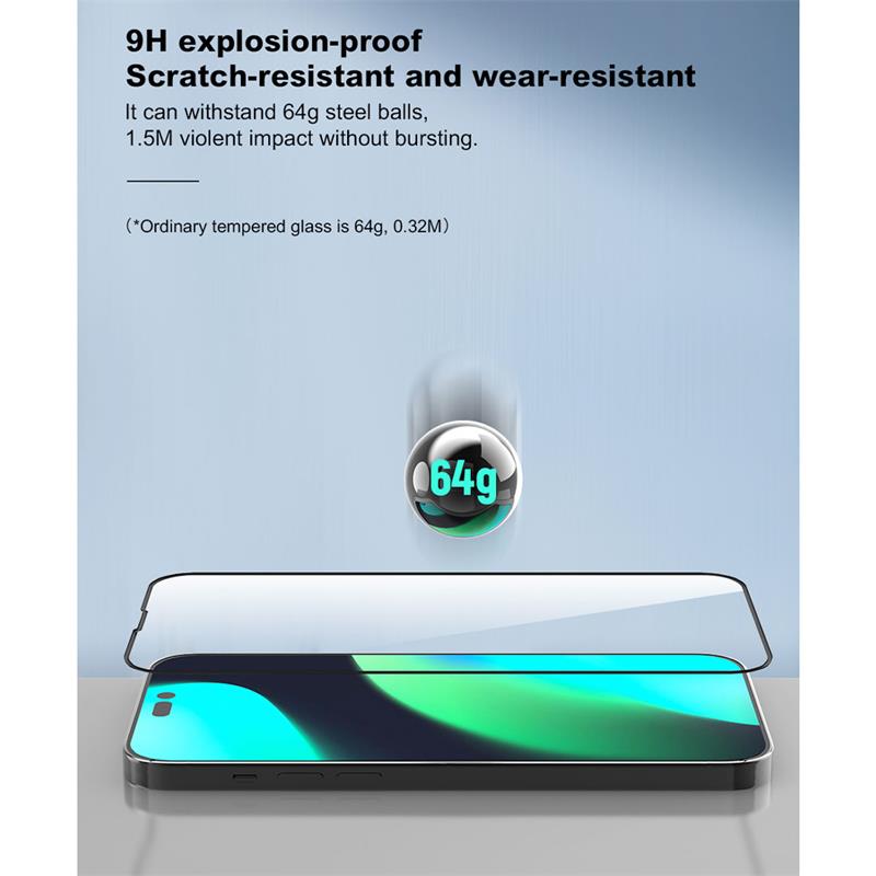 Devia ochranné sklo Van Series Silicone Edge pre iPhone 14 - Black Frame 