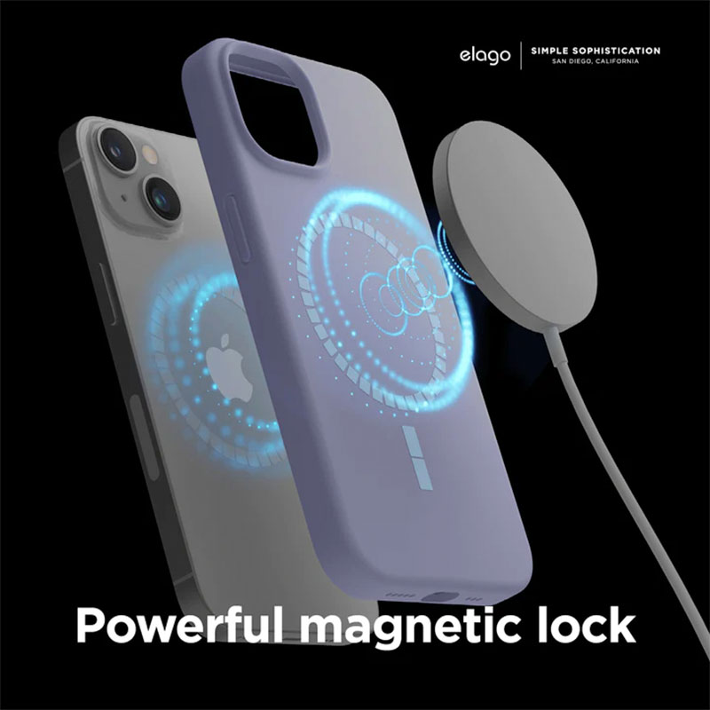 Elago kryt Silicone Case Magsafe pre iPhone 14 - Jean Indigo 